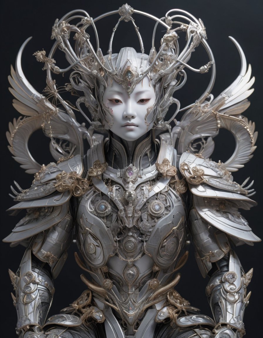 a beautiful rendition of astronaut,insanely detailed and intricate]silver   ratio,hypermaximalist,matte,cinematic,James  froud,ross tran,,LuxTechAI ,,monster ,TransformersStyle 
Budha lotus pose barong goodness good  icon  samurai angel wings 