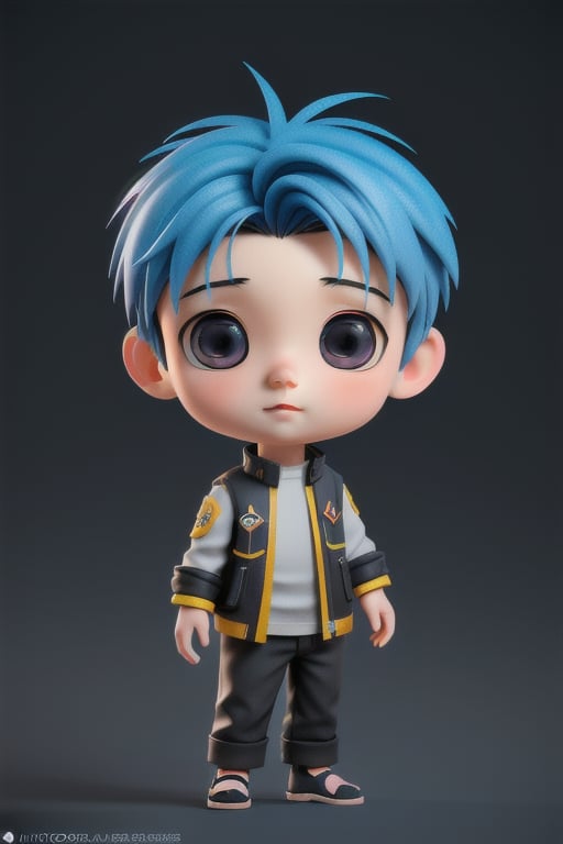 4d photographic image of full body image of a cute little chibi boy realistic, vivid colors octane render trending on artstation, artistic photography, photorealistic concept art, soft natural volumetric cinematic perfect light, UHD no background