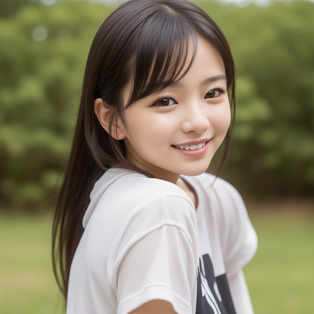 (Details of a very cute face), (Highest quality:1.4), 8k resolution, High resolution, One girl, cute , best cute, Super cute detailed face, Smooth Skin, Beautiful eyes in every detail, Fine skin, , Lips parted, Japanese, low length, Casual Fashion, Smile, Shiba Inu puppy, lead, Walking a Shiba Inu puppy, grassland