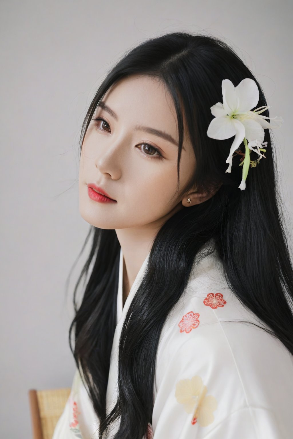 26yo hubggirl, wearing kimono, Sakura Theme,

eyeshadow, long eyelashes, (messy hair:0.6), long black hair, 

film photography aesthetic, dynamic composition, skin texture, sharp focus, hard shadows,hubggirl