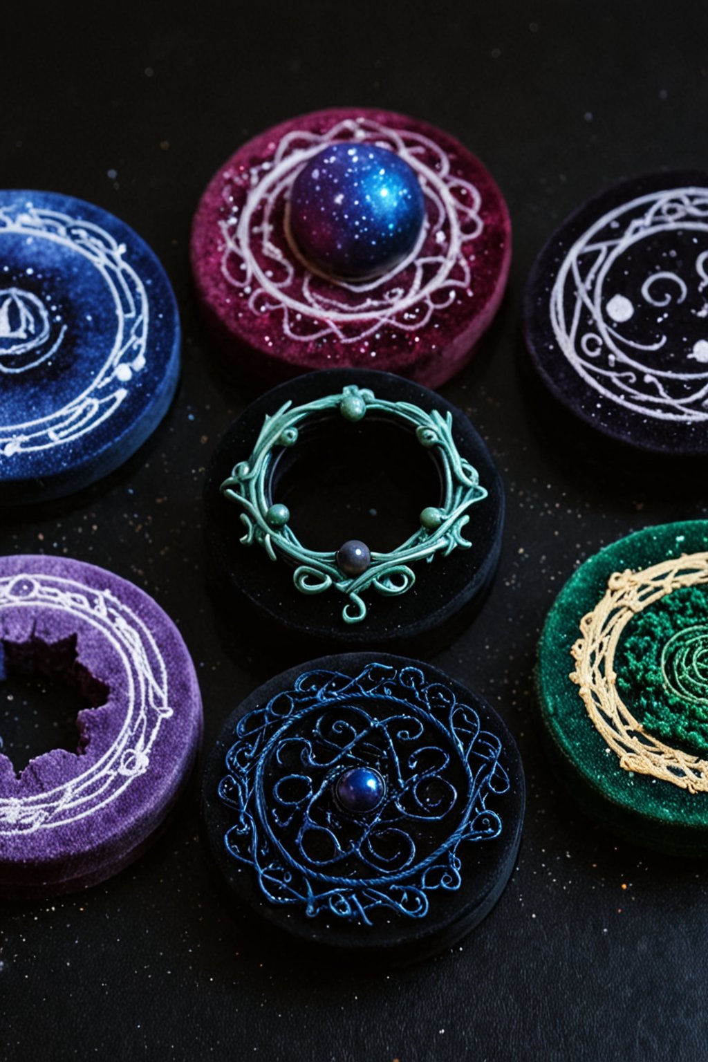 Galaxy, ivy, raven, obsidian, twilight, velvet, labyrinth