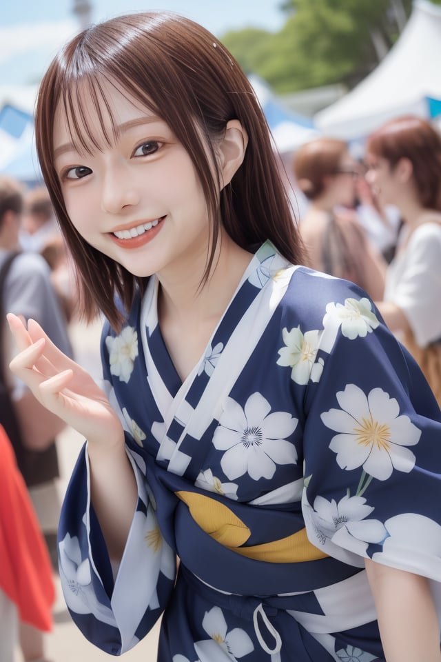 mikas
A cute smiling girl enjoying a festival in a yukata