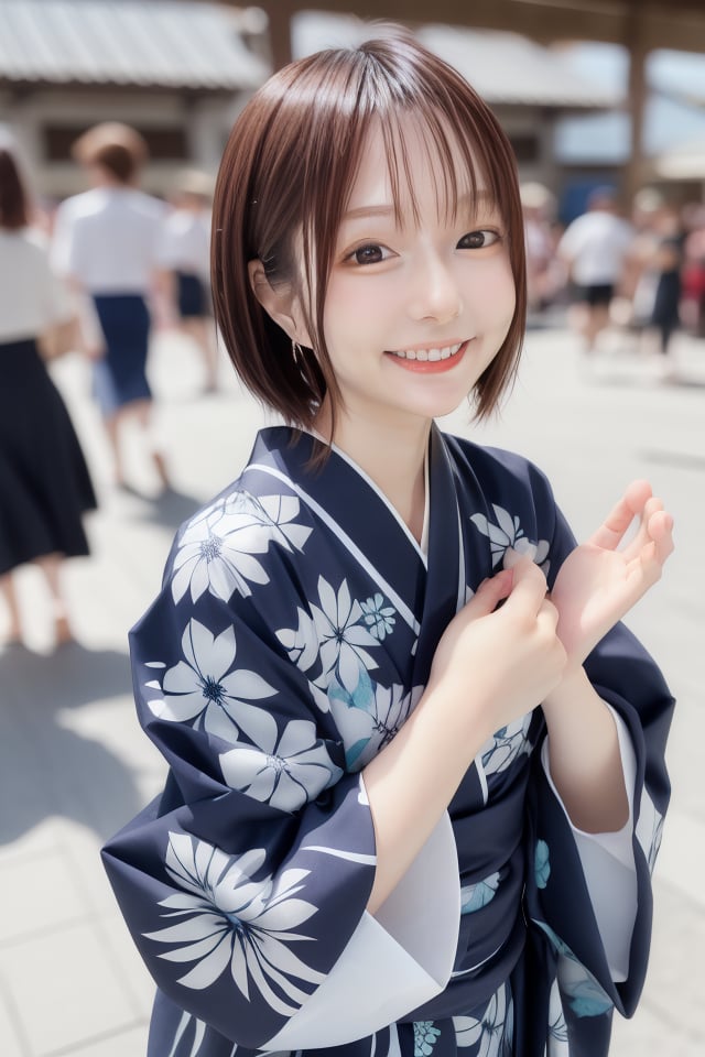 mikas
A cute smiling girl wearing a yukata heading to the festival