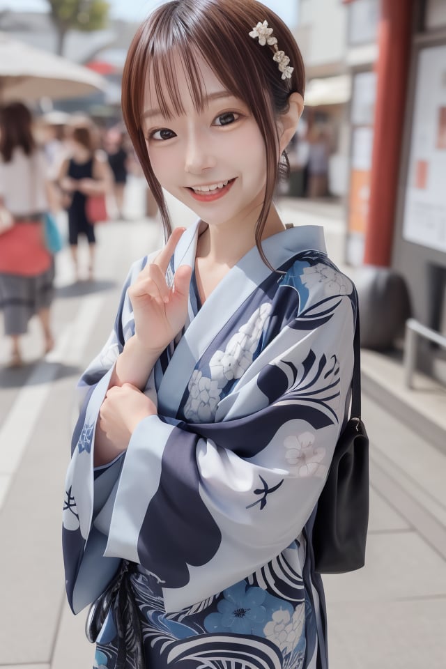 mikas
A cute smiling girl wearing a yukata heading to the festival