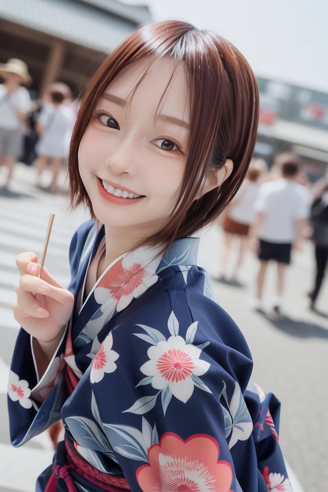 mikas
A cute smiling girl wearing a yukata heading to the festival