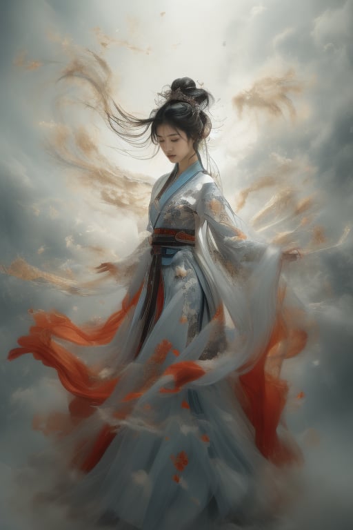 (RAW, Masterpiece, Best Quality, Photorealistic, HD, 8K), 1girl, 21 years old, black hair, long hair, hair blowing in the wind, traditional Chinese hairstyle, Jin Yong martial arts, solo, hair accessories, pink lips. Long eyelashes, correct human body structure, standard female figure, thin, fairy temperament, (light blue thin and transparent clothes:1.2), bellyband, (naked:1.4), perfect of pussy, loose hair, very bright big eyes, fine hair, large pores , medium breasts, navel, ponytail, arms, outdoors, Chinese sword, ancient city street with pedestrians, bun, holding weapon, uncensored, single bun, arms extended, realistic, waterfall, girl swinging sword, martial arts moves, sword fighting moves, jumping , lunge, stand independently, movements clearly visible. Large wide angle lens, movie lens, real photo, Chinese landscape painting scenery, blurred background. Full body photos, chinkstyle, ink painting,jianxian,( see_through light blue skirt:1.2),xuer extravagant gown,Koi,xuer martial arts,xuer Lotus leaf. (nipples:1.5, (pussy:1.5), xianjing hanfu crane,cloud smoke