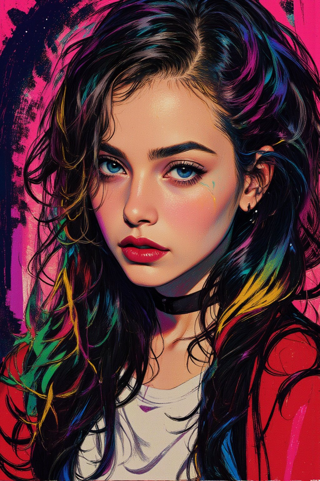 (masterpiece, high quality, 8K, high_res), abstract illustration, sketchbook style, ultra detailed, let's create a portrait of beautiful woman who been adressed the phrase \Call me a sinner, call me a saint. Tell me it's over, i'll still love you the same. Call me your favorite, Call me the worst. Tell me it's over i dont want you to hurt. That's all that i can say, So i'll be on my way\. A painting about a feeling of hopelessness, acceptance of fate, readiness to let go of the past and move on. truly artwork, artgerm, inspired by Shinedown work, by badabum27, portraitart,Leonardo Style,artint