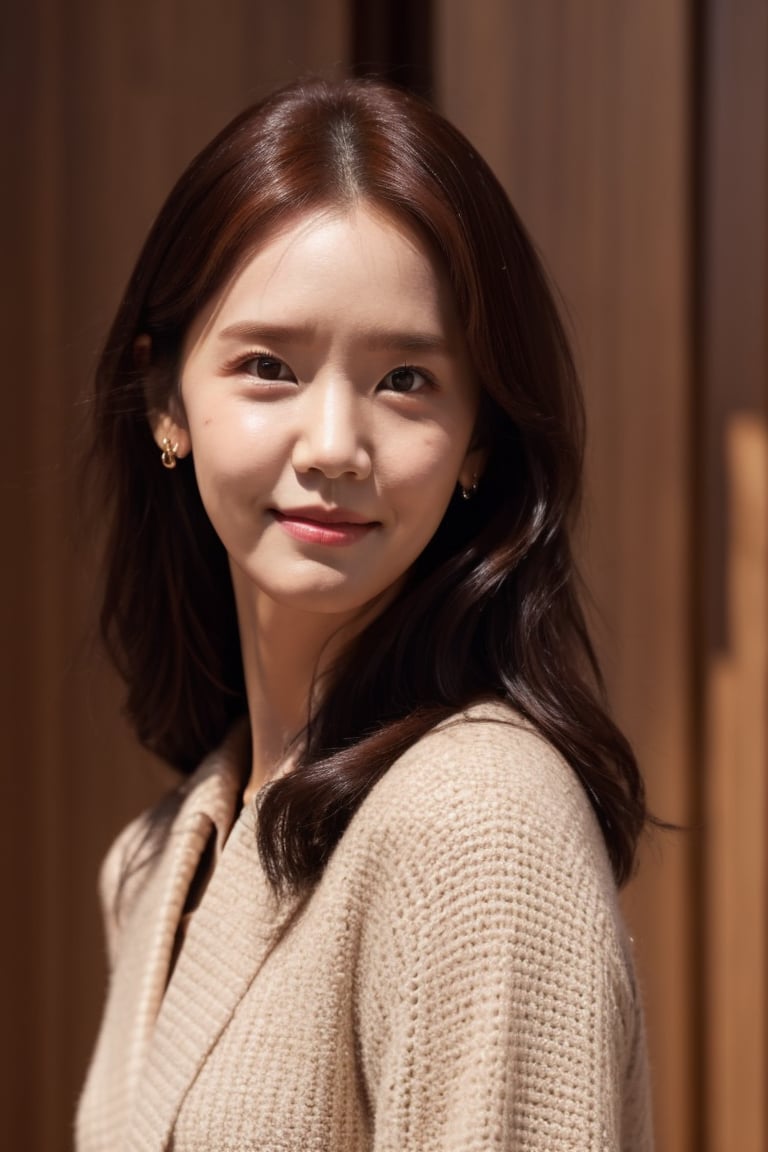 Lim Yoon Ah, kpop makeup, Korean, tall, slender, black hair, yoona crooked legs, yoona protruding forehead, (yoona straight low eyebrows), almond-shaped narrow yoona eyes, dark brown pupils, left eye narrower than right, high yoona cheeks, upturned long  asian nose, thin yoona lips, shy smile, The corners of the lips are deep, dimples on yoona cheeks, high yoona jaw, blunt yoona chin, selfie,a full body shot,lora:IcfgirlLora_v40:1,Beauty,photorealistic,Cutest baby 