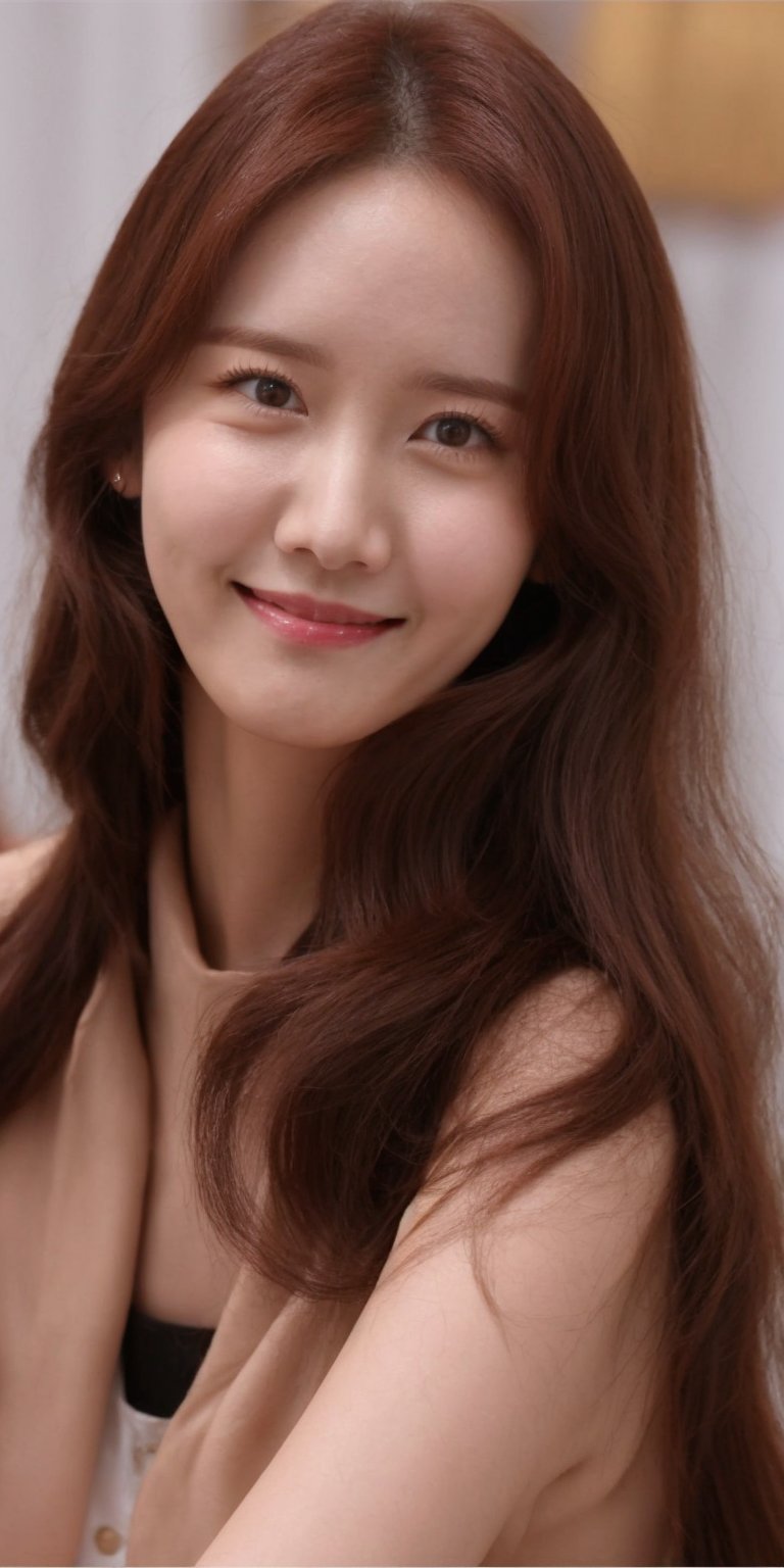 naive emotion yoona, cute, smile black eyes, skinny 