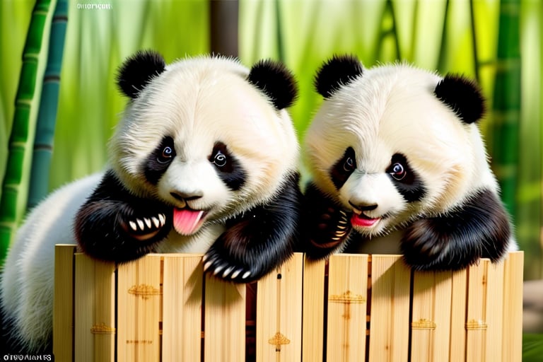 Craft a high-definition, ultra-detailed, and high-resolution scene portraying a panda delicately consuming bamboo. Ensure the depiction meticulously incorporates intricate facial features, including finely detailed eyes, resembling a photograph in its clarity and precision. Incorporate the surrounding landscape in vivid detail to provide context and enrich the overall visual narrative.