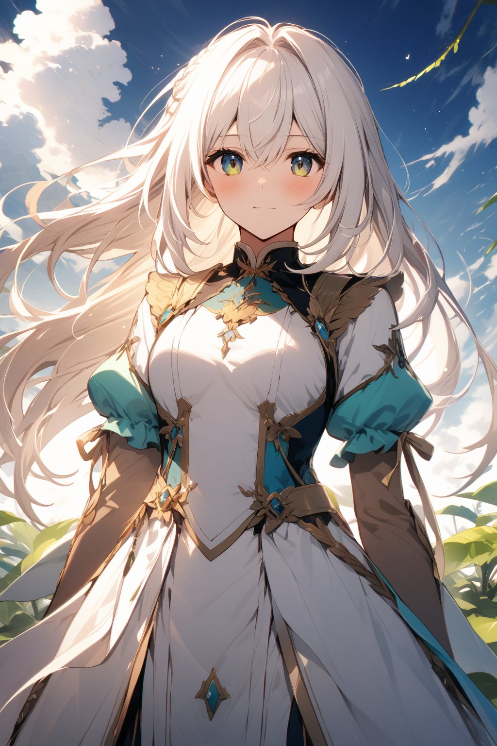 Cultivation World, female, white hair, white clothes