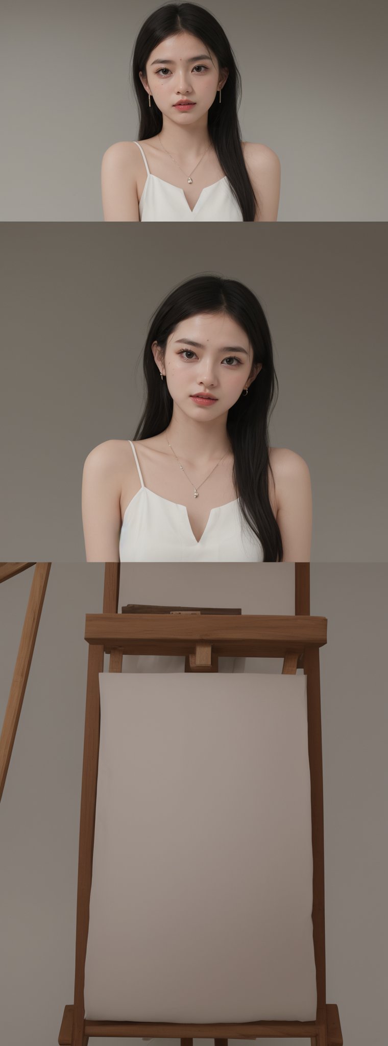 background is glassland,horizon,forest,easel, 18 yo, 1 girl, beautiful korean girl,sit on glassland, making a picture,painting,sit aside easel,holding a palette left hand,painting brush right hand, happy smile,wearing lovely dress(princess),women hat(small), solo, {beautiful and detailed eyes}, dark eyes, calm expression, delicate facial features, ((model pose)), Glamor body type, (dark hair:1.2), simple tiny necklace,simple tiny earrings, flim grain, realhands, masterpiece, Best Quality, 16k, photorealistic, ultra-detailed, finely detailed, high resolution, perfect dynamic composition, beautiful detailed eyes, eye smile, ((nervous and embarrassed)), sharp-focus, full_body, cowboy_shot,,Korean,Japanese,perfect light