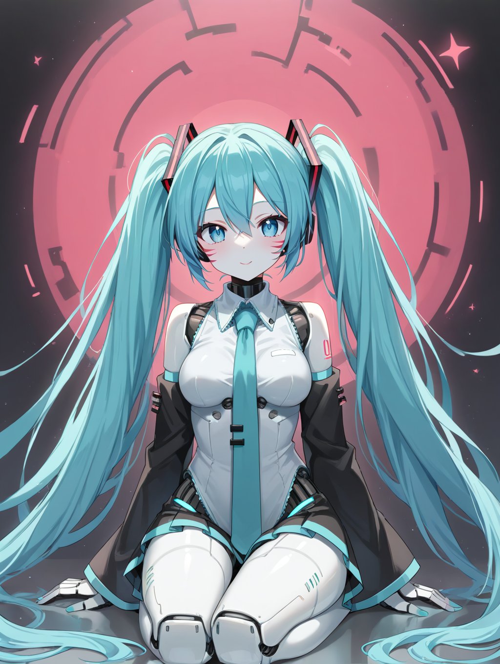 score_9, score_8_up, score_7_up, source_anime, 1girl,noface robot ponyxl, hatsune_miku, robot_girl,more detail XL