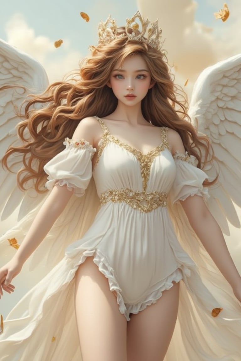 A high-resolution, 128K masterpiece featuring a super-detailed anime-style depiction of a Seraphim, the highest-ranking angel in angel mythology with six wings. Always serving beside the Most High God, they regularly meet to speak Holy, holy, showing respect for God. The official art captures the essence of this angelic being in a masterpiece.