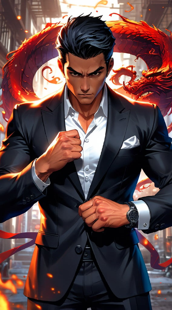 A dashing Jeet Kune Do master in a suit