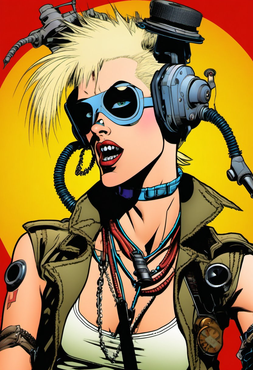 (?!-Panel Comic) Tortured by Heinz Edelmann (tank girl), Art Station, Bande Dessinée story transcription, full color,vector,APEX colourful ,Movie Poster,DonMD34thKn1gh7XL,MoviePosterAF