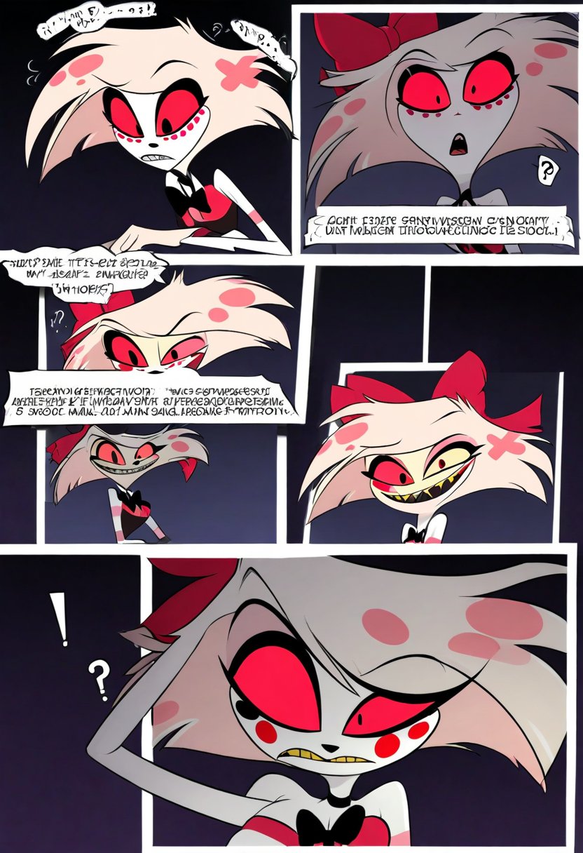 (?!-Panel Comic)(Part 1 above, Part 2 below). Hazbin Hotel. Official character all cast. 