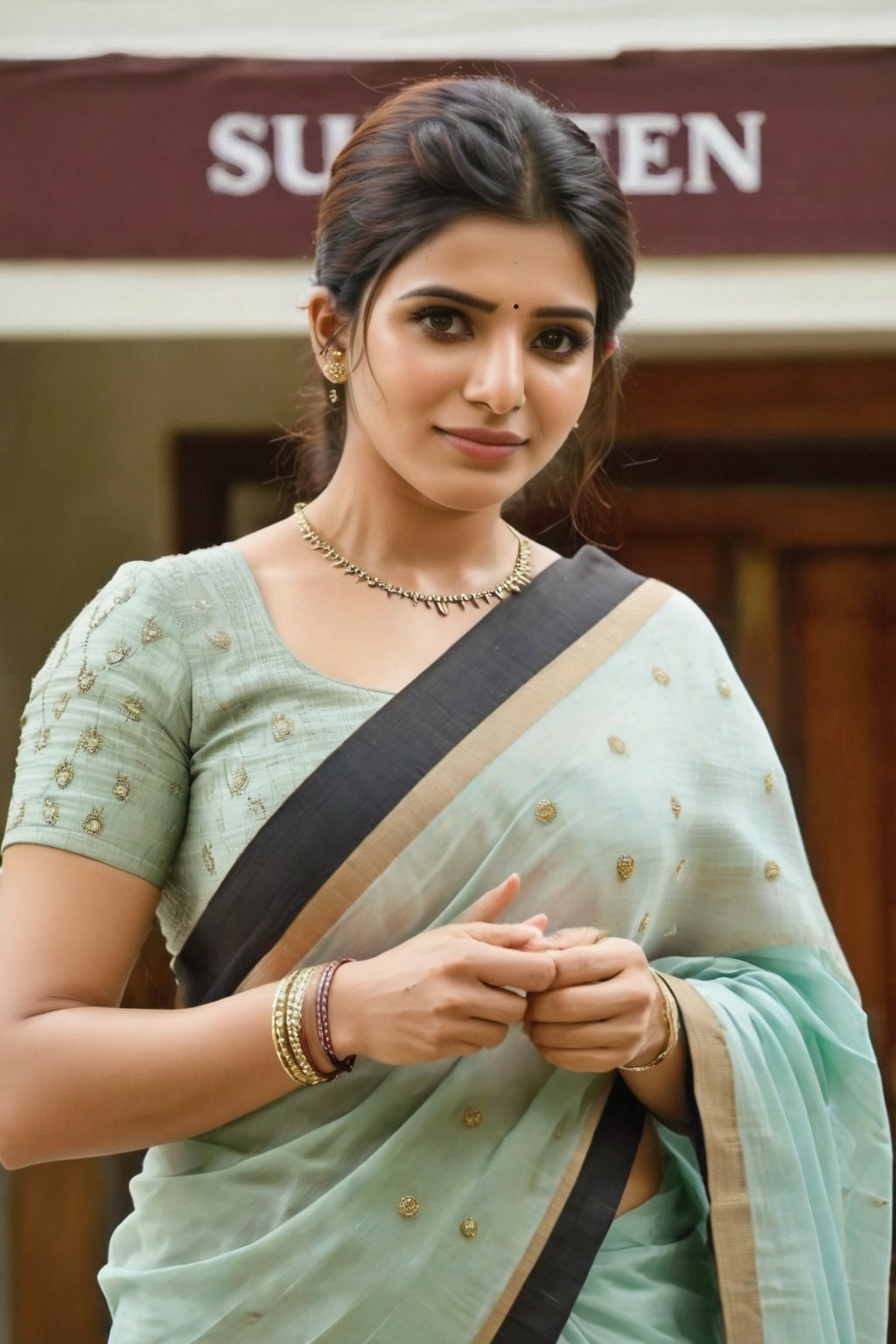 Cute Beautiful, Realistic, Fantasy, Ai, cute, Beautiful, Saree Traditional Queen , Aesthetic
,Future girl,Samantha Ruth Prabhu,18+,SamanthaRuthPrabhu as a college madam 