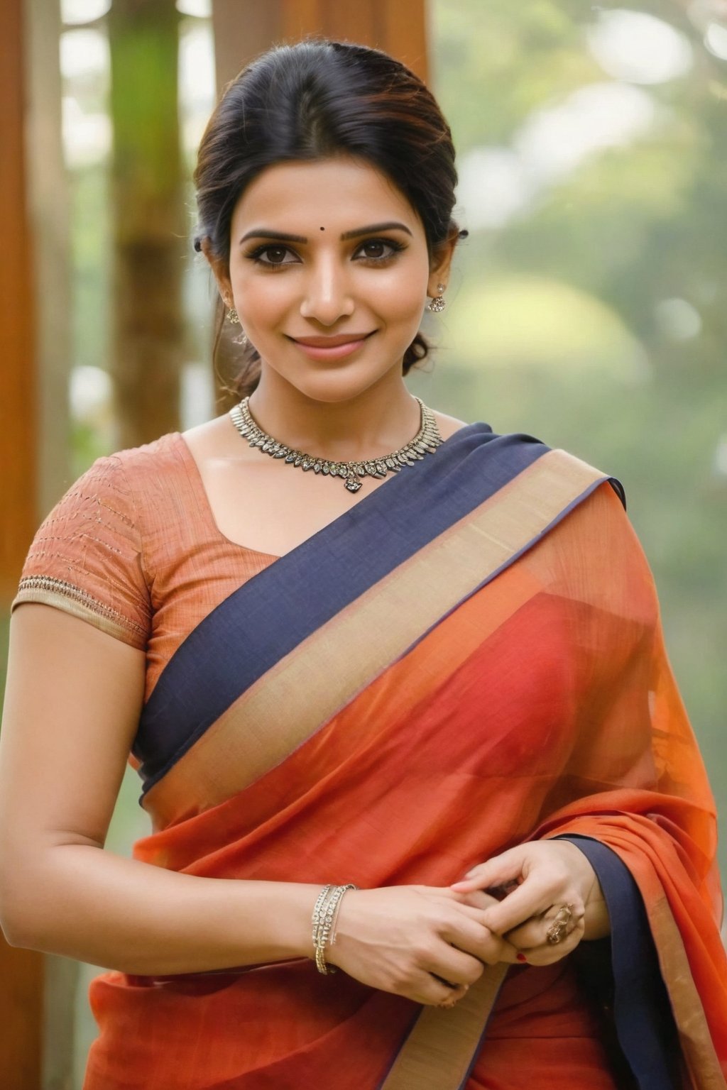 Cute, smile Beautiful Saree Traditional Queen Realistic Fantasy AI Samantha Ruth Prabhu 
, top to bottom,
,Future girl,Samantha Ruth Prabhu,18+,SamanthaRuthPrabhu 