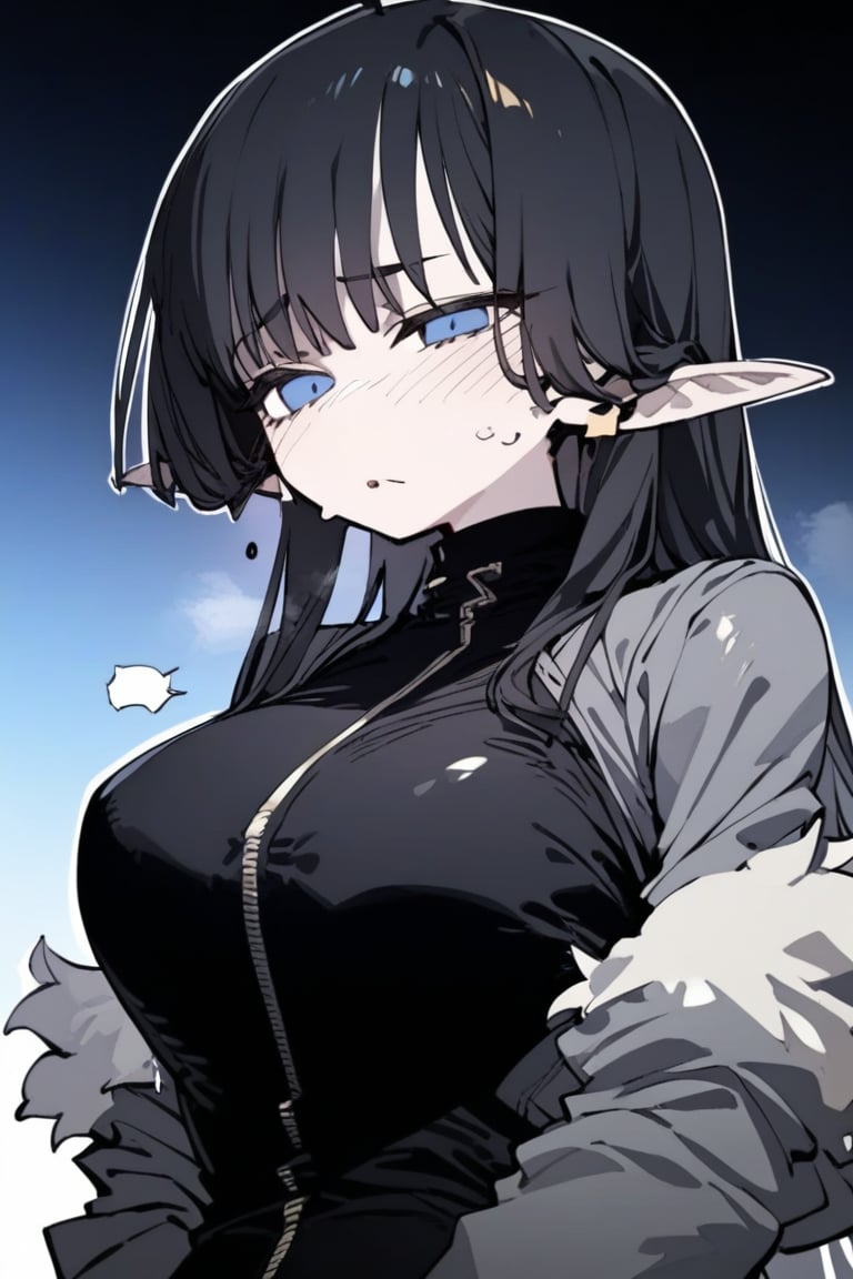 1girl, solo, black hair, long hair, upper body, masterpiece, best quality, very aesthetic, absurdres,gotou hitori, sagawa, fucking, masterpiece, high quality, only black hair, rubber suit clothes, feel disgusting, blue eyes, censored, shy