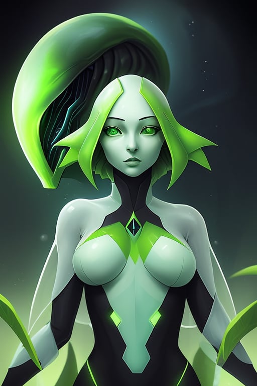 green female alien etherea, ,