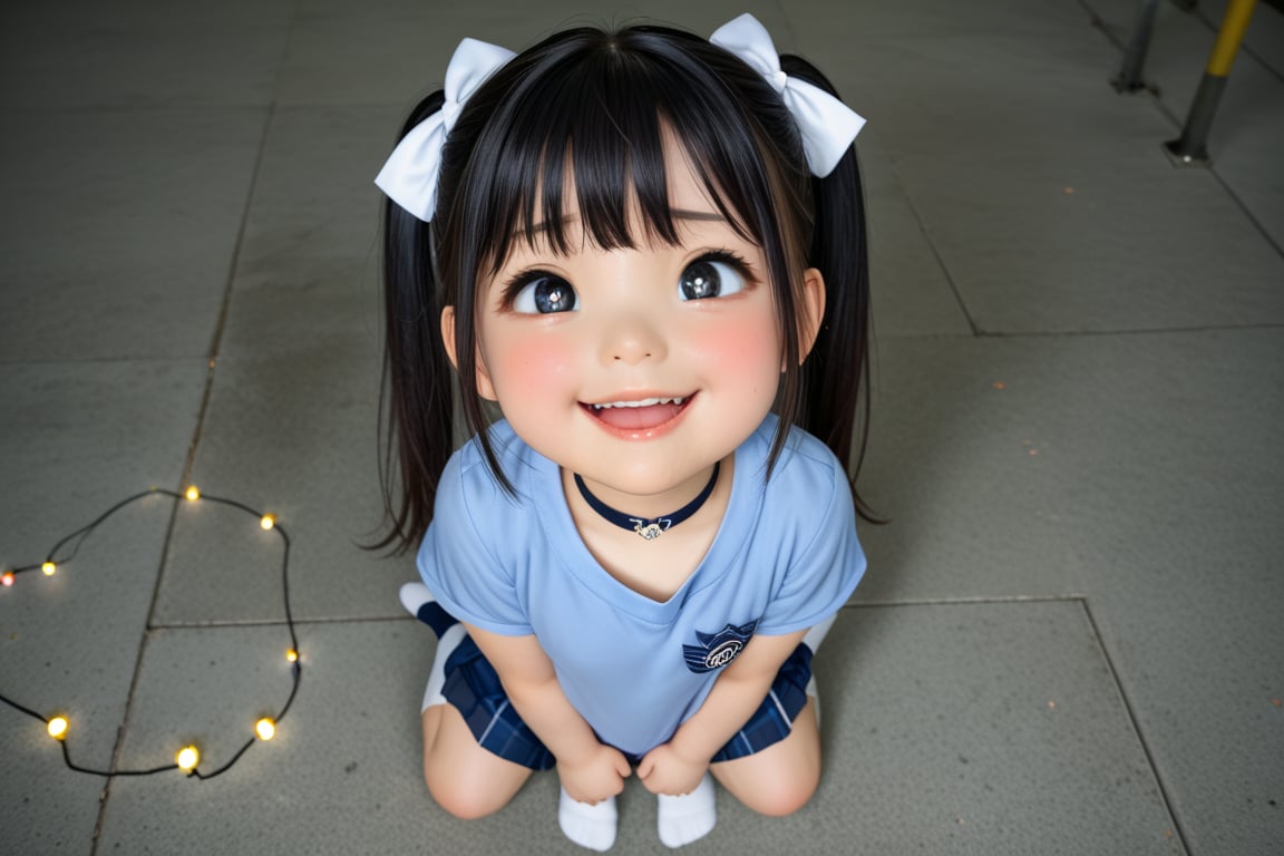 score_9, score_8_up, score_7_up, score_6_up, score_5_up, score_4_up, hd,

child name Makoto

(((beautiful five year old girl:1.3))), from above, best quality,
4k, ray tracing, intricate details, highly detailed, rating explicit,
 
(((cute child baby:1.3))), (((pre school age:1.3))), (((5 year old:1.3))), (((full body of the girl:1.3)))

black school socks, choker, Japanese kindergarten navy blue uniform, long black hair with bangs pulled back,
long hair with bangs ponytail to the left black color, white head bow,
sweat, blush, biting lip, hot,

face pleasure, happy face, open mouth, squinting eyes,

dramatic lights,
face pleasure, happy face, open mouth, squinting eyes, 

He raises his arms and jumps for joy when he sees his mother.

dramatic lights,
 