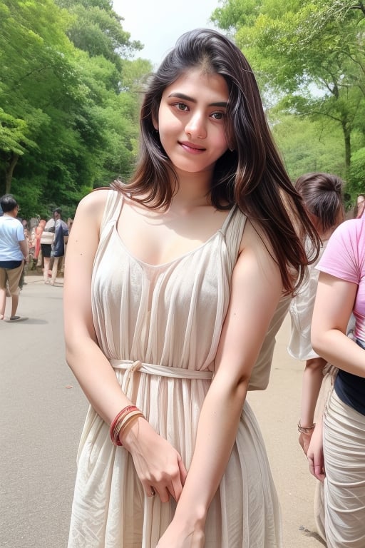 beautiful cute young attractive indian teenage girl, village girl, 18 years old, cute,  Instagram model, dacing, in public place