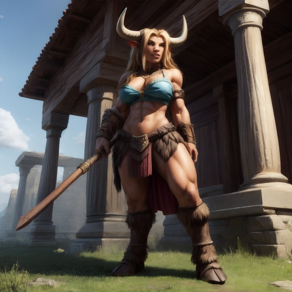 Minotaur, female, Barbarian