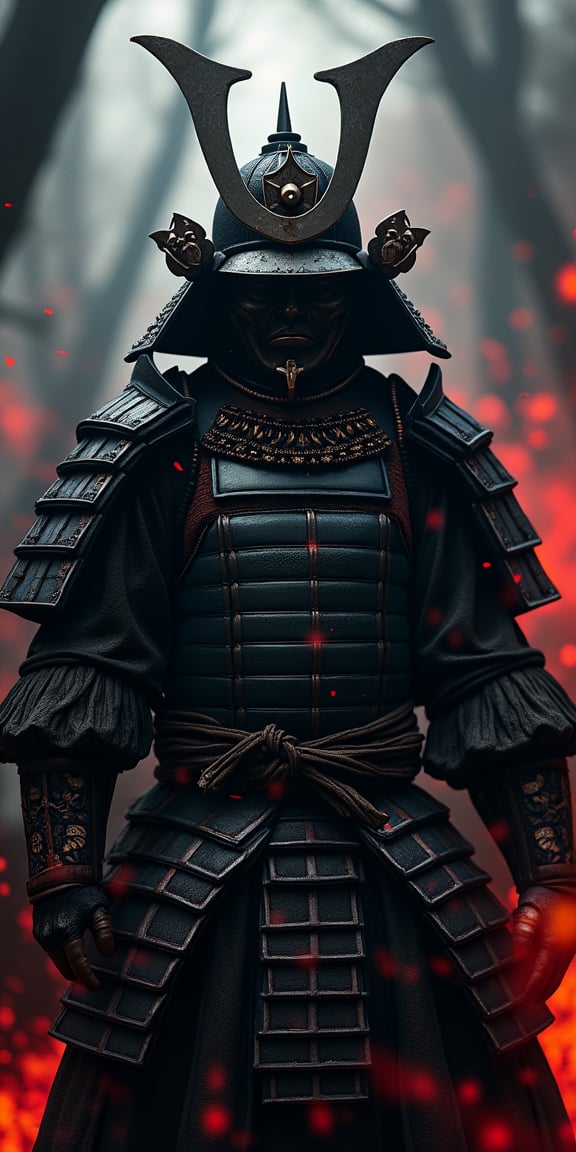 10,score_9, score_8_up, score_7_up, score_6_up, score_5_up, japan samurai, sharp focus, cinematic lighting, other worldy, 8k photo, japan style, gothic, Demoscene artstyle The upper body