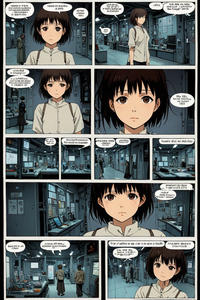 
[a comic book style comic strip for Cyberspace Serial Experiments Lain Eiri Masami Cyberspace character and a comic strip , Bob Clampett comics, a comic book panel, underground comix, mutated : a comiket Cyberspace Serial Experiments Lain Eiri Masami Cyberspace serious smug nape back of neck perspective beautiful thin lips high collar thin dark brown eyebrows style of Marie Cardouat simple hoop earringsalso subtle jewelry to complete the lookalso :0.2]







































