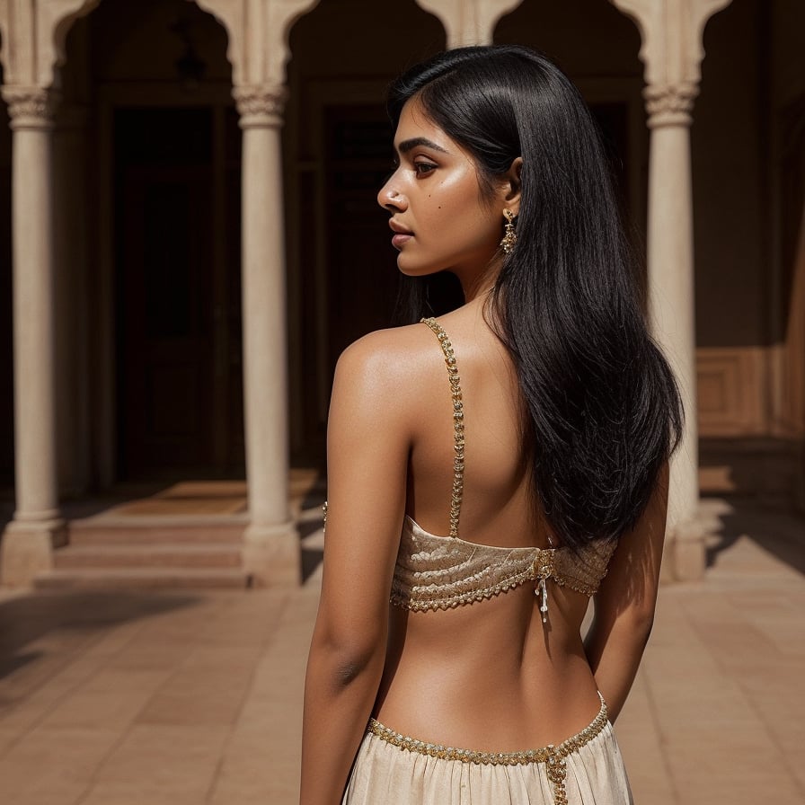 A indian 23 year old girl, black long hair, cute_face, fair_skin, medium_size_body, realism, full body posing, face_body_detailer, photorealistic, Extremely_Realistic,(PnMakeEnh),
masterpiece, high quality realistic, aesthetic photo, pore and detailed, intricate detailed, graceful and beautiful textures, RAW photo, 16K, change location everytime, indian_dressed_change_everytime, location_change, detailed_backgroun, complex_background, extra_detailer