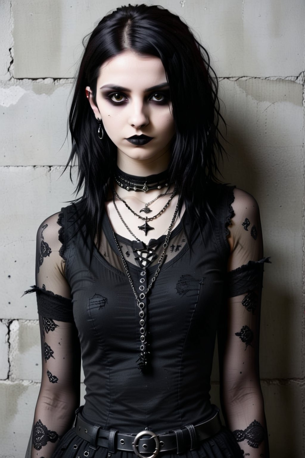 score_9, score_8_up, score_7_up, 18 year old, goth girl,