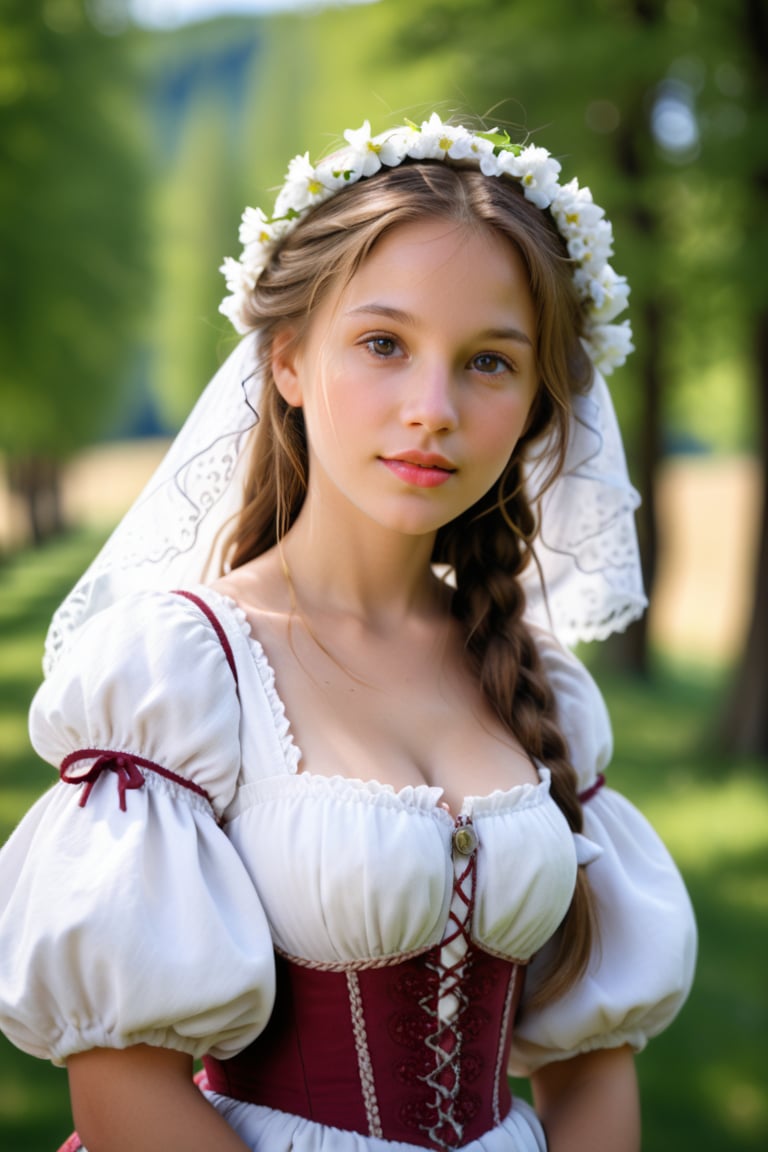 A shepherdess, in the style of the Renaissance, exuding elegance amidst pastoral beauty. (masterpiece, top quality, best quality, official art, beautiful and aesthetic:1.2), (1girl:1.4), portrait, extreme detailed, highest detailed, simple background, 16k, high resolution, perfect dynamic composition, bokeh, (sharp focus:1.2), super wide angle, high angle, high color contrast, medium shot, depth of field, blurry background,impressionist painting