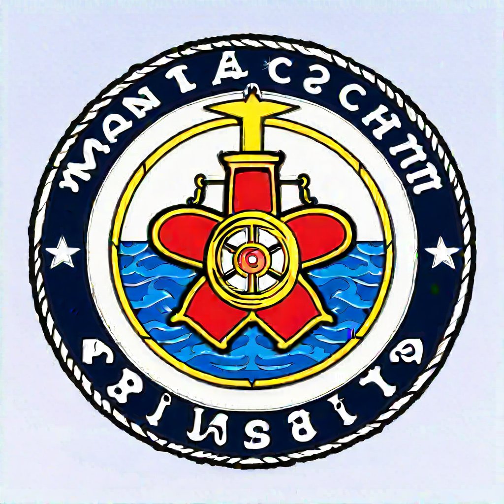 The image contains a logo, which is typically used to represent a brand or an organization. In this case, it is the emblem of Manchester City Football Club, as indicated by the text within the emblem. The emblem features a shield with a blue and white color scheme, which is divided into two sections. The top section has a golden ship with three sails and a pennant flying from the stern. This ship is set against a background that resembles the sea. The bottom section contains a red flower-like design with petals radiating outward from a central point. The emblem also includes a banner at the top with the year "1894" written on it, suggesting the establishment year of the club. The overall design is encircled by a ring with the words "MANCHESTER CITY" prominently displayed.,medieval logo of