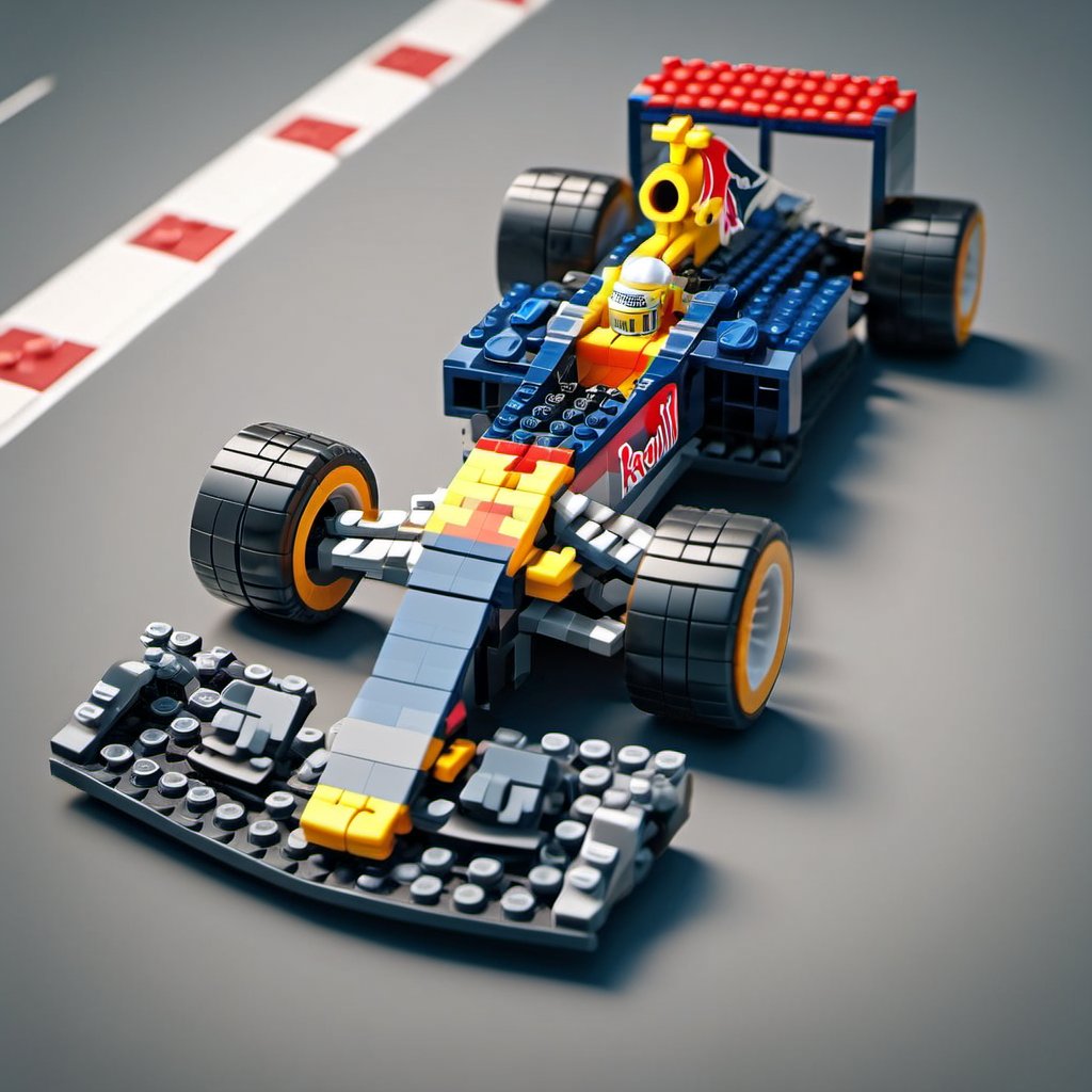  F1 team Red Bull Racing  F1 car on Lego road surface,lego, professionally color graded