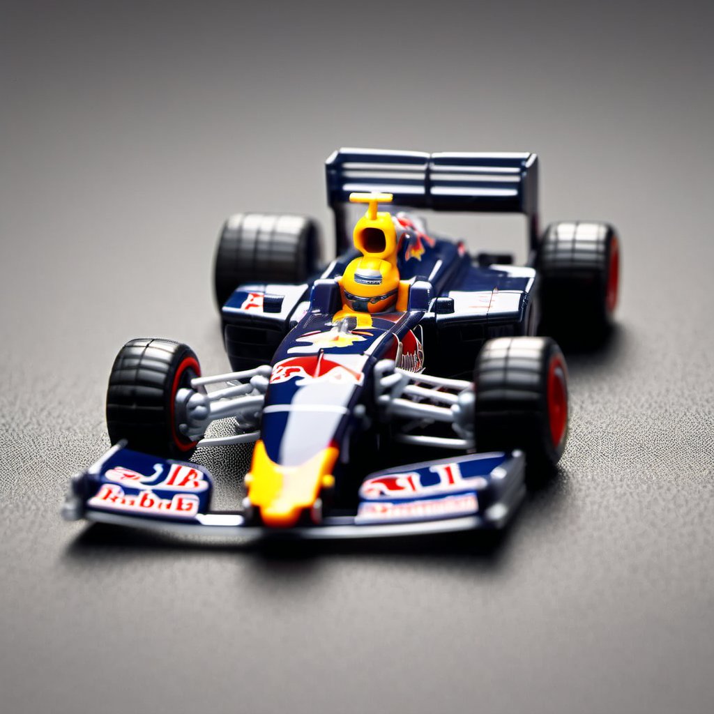  Scalectrix F1 team Red Bull Racing  F1 car on Scalectrix track, professionally color graded