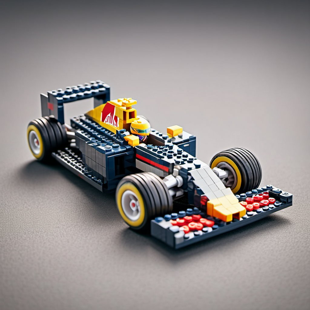  F1 team Red Bull Racing  F1 car on Lego road surface,lego, professionally color graded