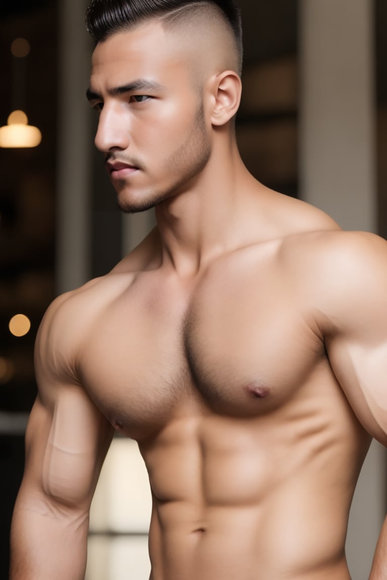 Model man, flexing in a cafe, using smartphone, business, makret ,perfect eyes,perfect face,beautiful eyes, Australian skin tone, 8K quality, higher resolution, (beautiful),cinematic,warm, syahnk, big muscles,ollie,hairy,niconawt,r0bbier0bbie