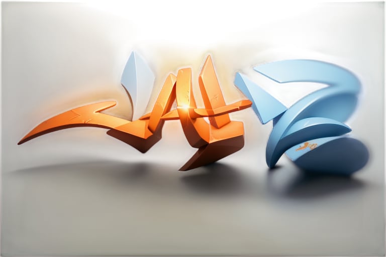 Crea un graffiti 3D con el texto: "JAHZ" , ultra detallado, JAHZ, palabra JAHZ, colores azul, naranja, blanco y rosa,no humans, building, glitch,3D,Graffiti 3D,graffiti,graffiti 3d,pieza, obra maestra, 4k, realista, VERIFICA QUE EL GRAFFITI FORME LA PALABRA JAHZ.