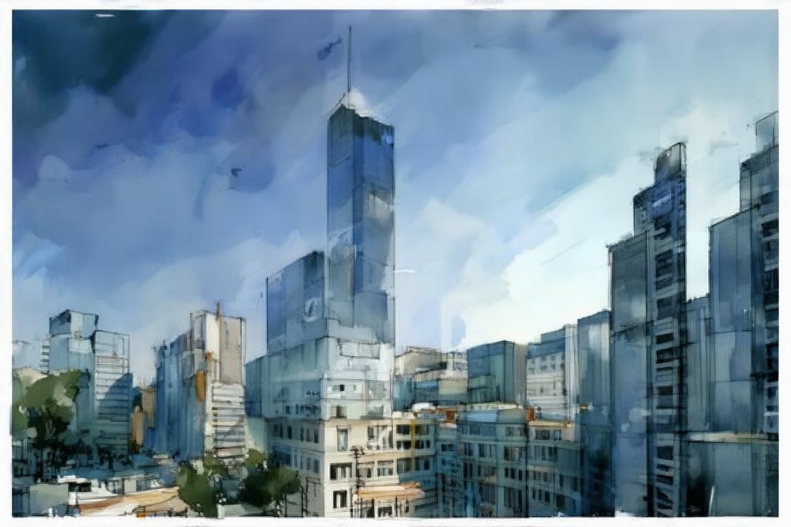 city,architecture,archwatercolor