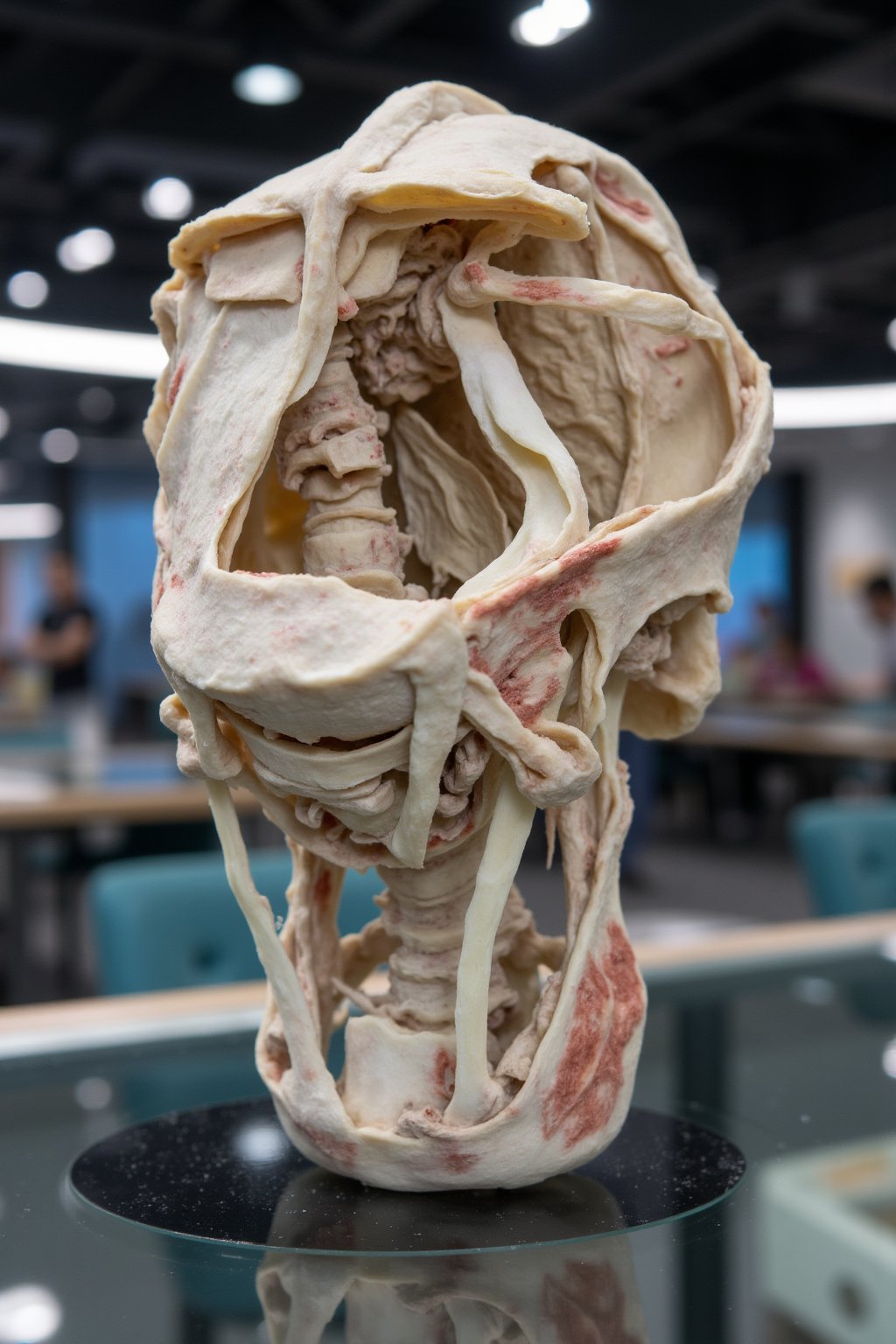 Photograph of a plastinate in an hi tech office