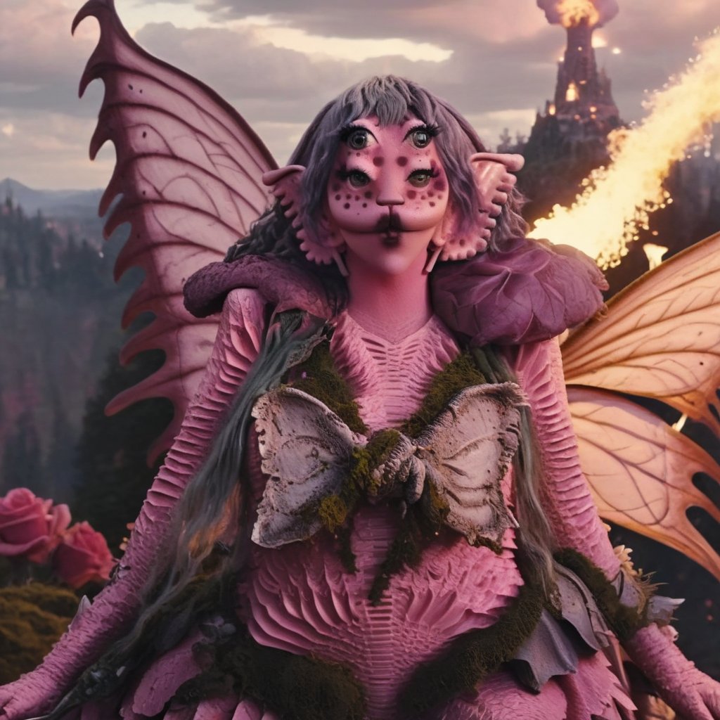 Pink and purple makeup, gorgeous makeup, a girl who is on top of a big pink dragon while there is fire all over the place, the girl wears armor and in her right hand she has a sword, four eyes, Full body, dark pink short curly hair, cured and detailed outfit, her hair is long and wavy, her hair is long, 4k, 18k, hairstyle, perfect face, Melanie, Adele, Long hair, masterpiece high quality 18K, Hyperrealism, Realistic vision, rosy cheeks, realistic woman , a girl, Woman, best quality, woman, high quality, good lighting, A woman, dragon00, Long hair, Pink skin, four eyes, Fancy, model, A woman. Pink and purple makeup, gorgeous makeup, long train skirt, sword00, pink skin, four eyes, Full body, a girl, dark pink short curly hair, cured and detailed outfit, her hair is long and wavy, her hair is long, 4k , 18k, hairstyle, perfect face, Melanie, Adele, Long hair, masterpiece high quality 18K, Hyperrealism, Realistic vision, rosy cheeks, realistic woman, a girl, Woman, best quality, woman, high quality, good lighting, A woman, armor00, Long hair, Pink skin, four eyes, Fancy, model, A woman,Big Quality, Masterpiece, High Quality,Melanie Martinez, Beautiful, 1girl,4 eyes, Nymph, Pink Skin,MELANIEMARTINEZ, Big Quality