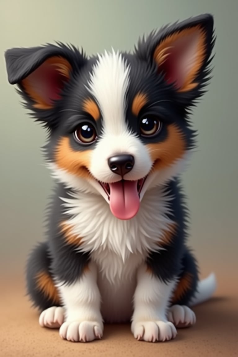 Border Collie, puppy, dog, cute dog, realistic, high_res, very cute