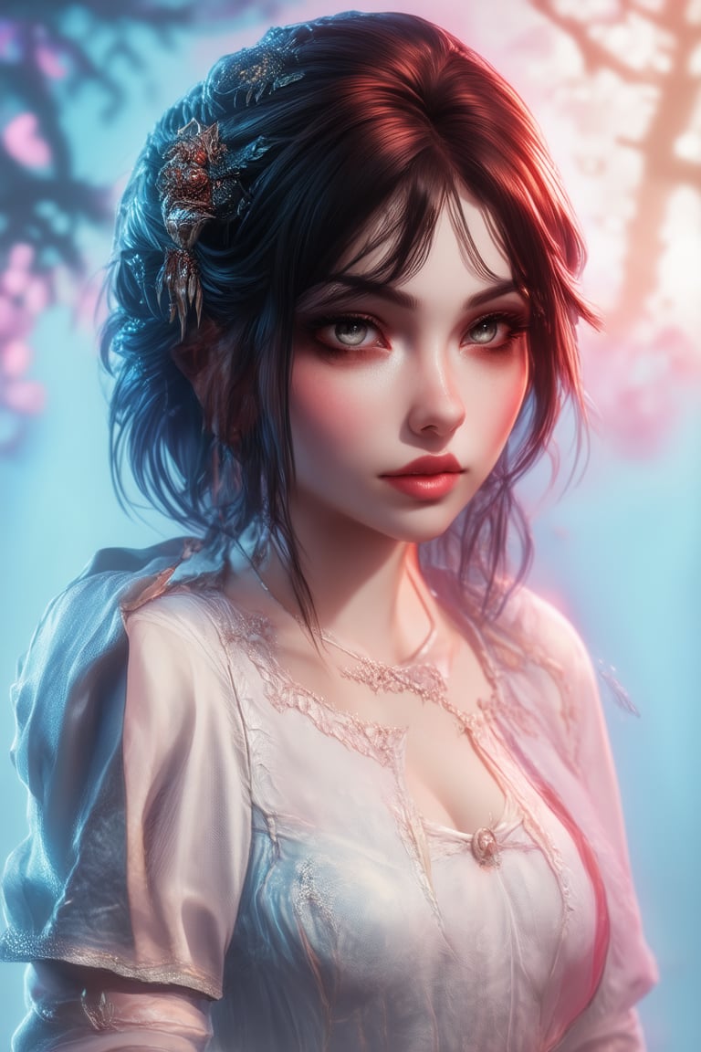 (1girl, creates beautiful women with the theme of "DinosaurPunk"), Detailed Textures, high quality, high resolution, high Accuracy, realism, color correction, Proper lighting settings, harmonious composition, Behance works,1 girl,milf,Detailedface,Gothic