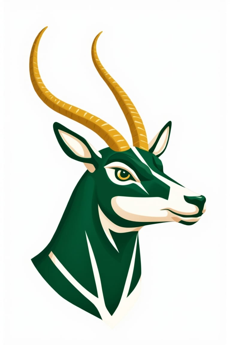 Green and gold springbok rugby logo,South african rugby logo.