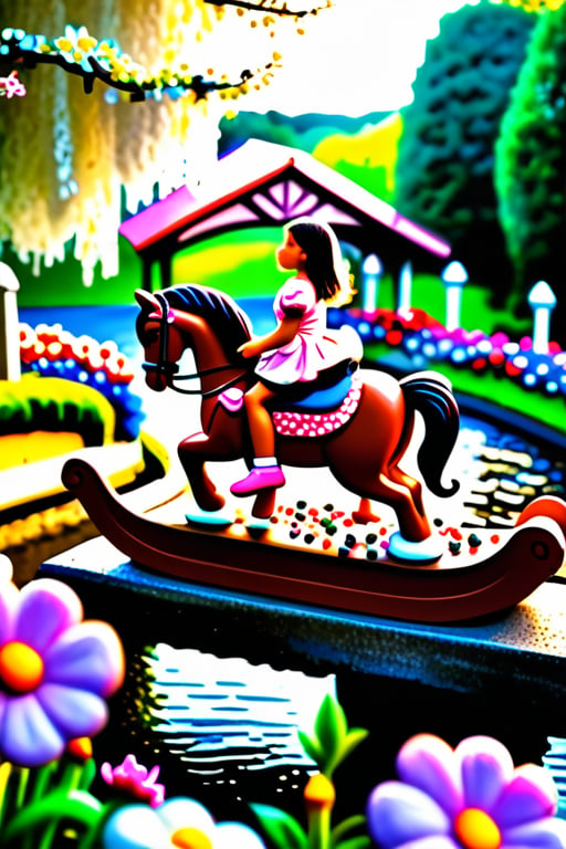 Follow her down to a bridge by a fountain
Where rocking horse people eat marshmallow pies
Everyone smiles as you drift past the flowers
That grow so incredibly high