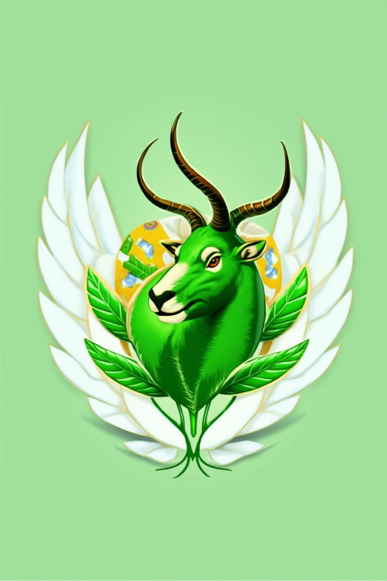 Green and gold springbok rugby logo,South african rugby logo.