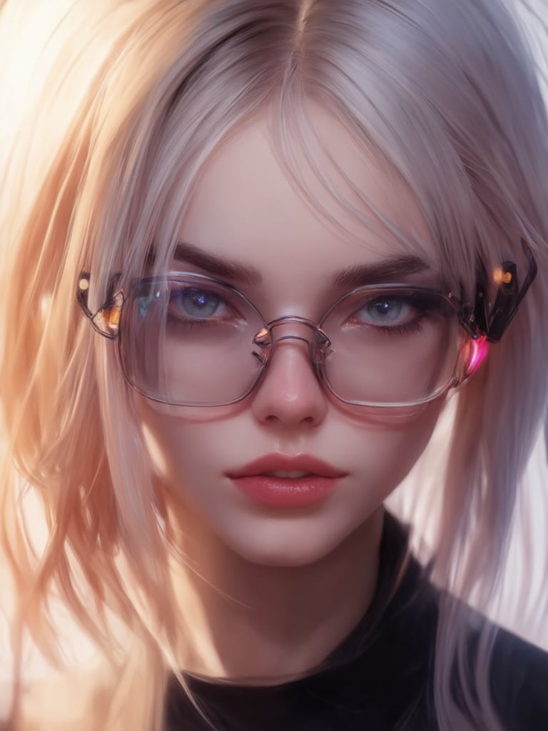 Similar graph, a cyberpunk girl, Wear clear neon glasses, cyberpunk., golden ratio details, 32k uhd, fantasy, cyberpunk, intricate, decadent, highly detailed, digital painting, ever after high, octane render, artstation, concept art, smooth, sharp focus, illustration, art by artgerm, loish, wlop. (heartwarming, uplifting, charming), (UHD, masterpiece, detailed eyes, detailed face, highest quality), (light leaks, subsurface scattering, rim light, beautiful lighting and shading, deep background, vibrant complementary colors, sharp focus)