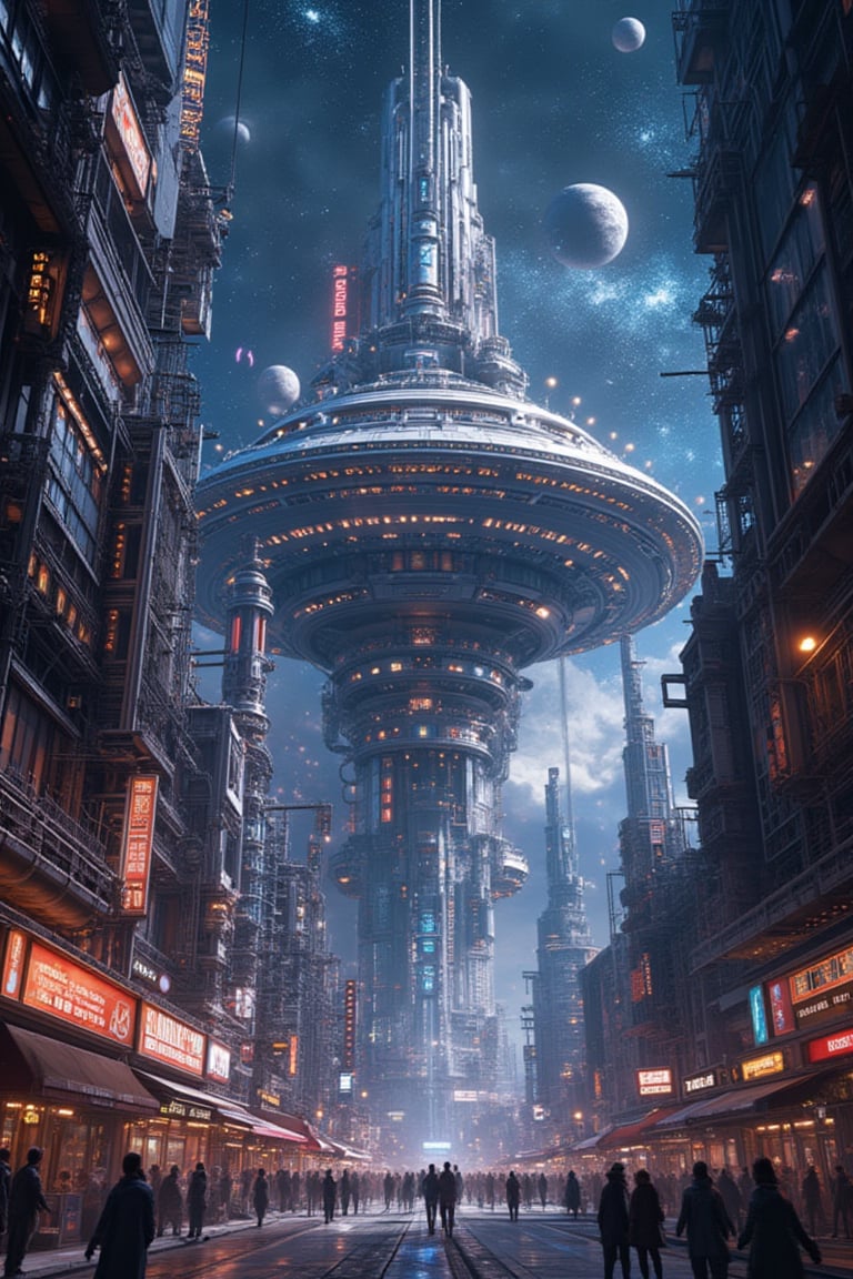 FUTURISTIC galactic city