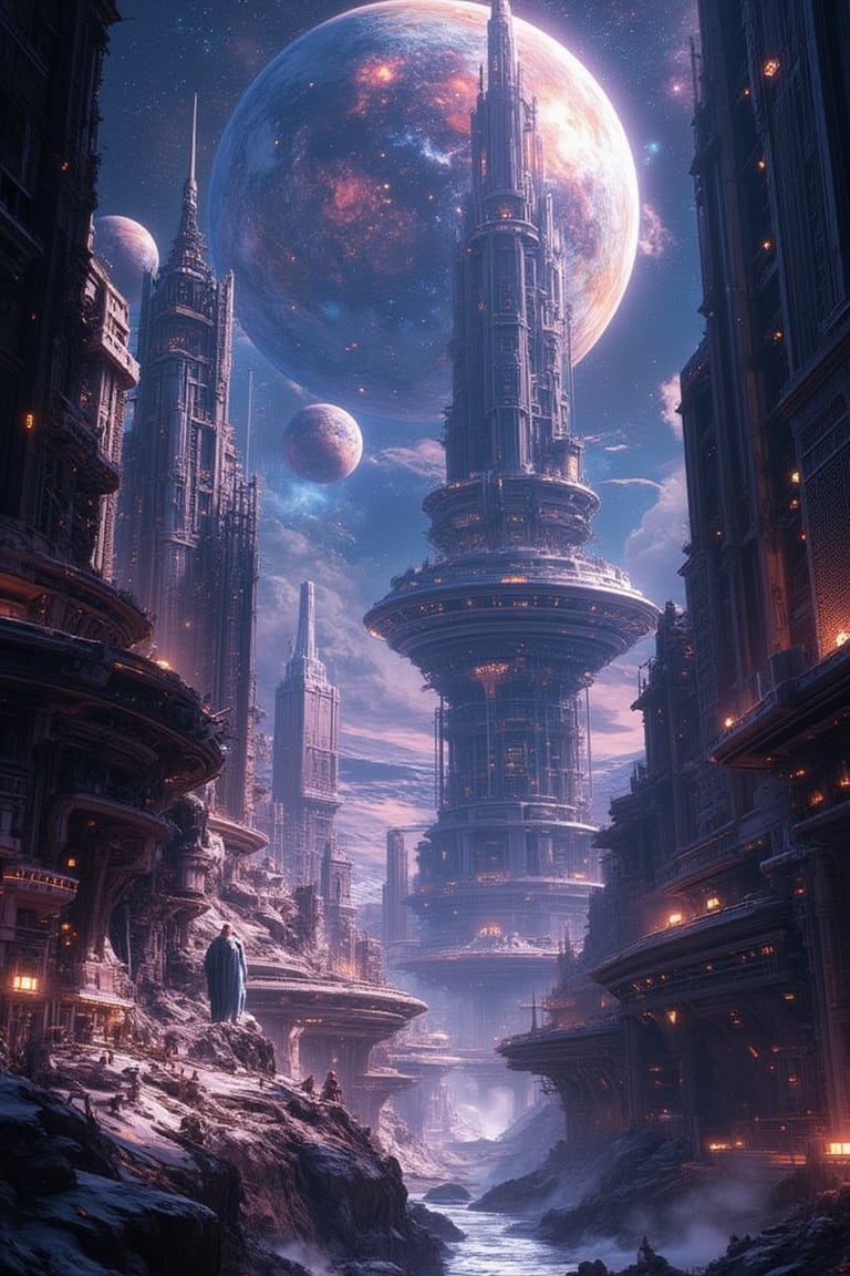 FUTURISTIC galactic city